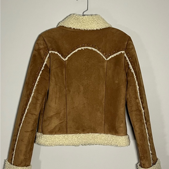 Kennith Cole Reaction Coat Women’s Small Tan Boho Casual Warm Fun Playful Y2K - Picture 2 of 13